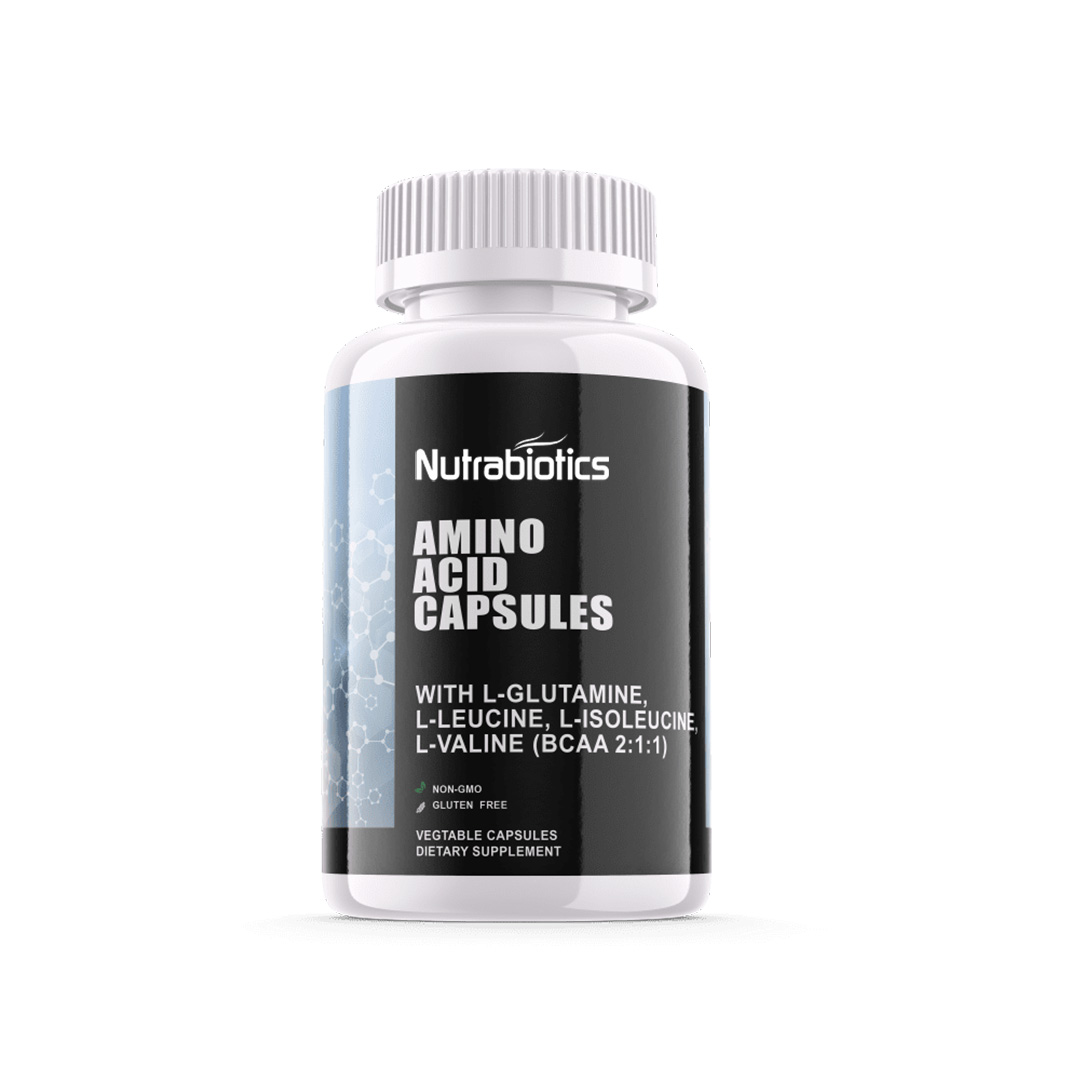 Amino Acid Capsules W/ L-Glutamine – L-Leucine – L-Isoleucine – L-Valine