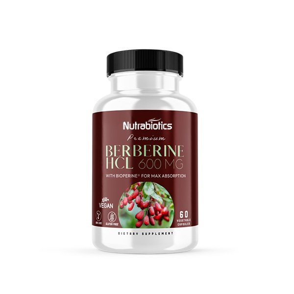 Premium Berberine HCL 600mg W/ Bioperine® – Excipient Free Vegetable Capsules